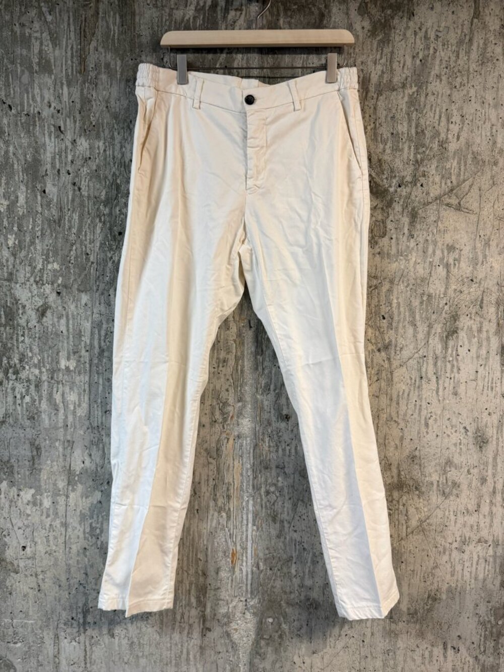 BERWICH Men's Morello Elax GD Slim Fit Chino Pants Size 52 in Ecru